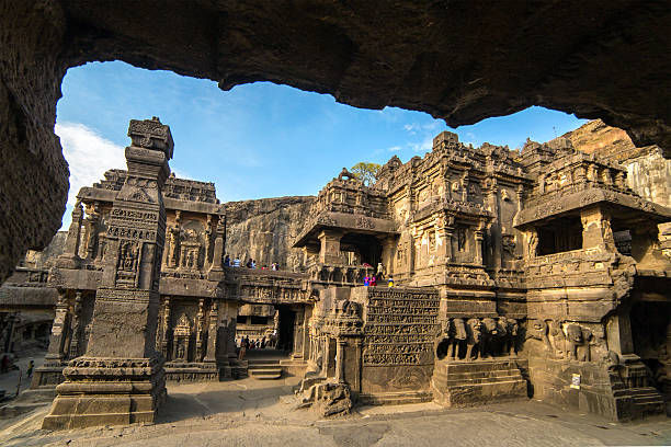 Kailas temple in Ellora caves complex, Maharashtra state in India